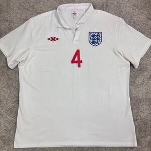 Umbro Men's 09-10 Gerard England Home Soccer Football Jersey size 46/XL
